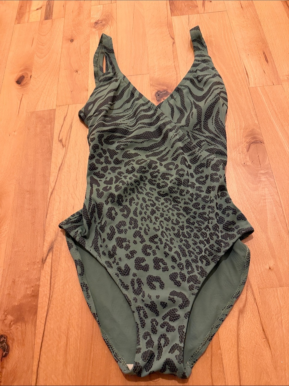 Gottex Olive Green Animal-Print One-Piece Swimsuit